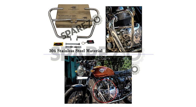 Royal Enfield GT and Interceptor 650cc Red Rooster Atlas Crash Guard - SPAREZO
